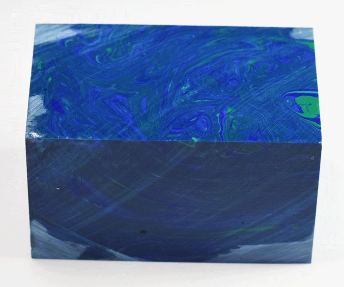 BANDED AZURITE MALACHITE TRU-STONE BLOCK - 1.5