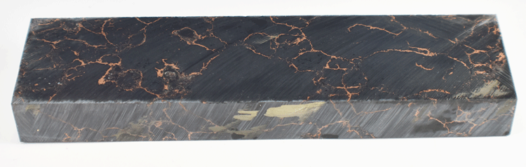 Black with Copper Matrix Tru-Stone Block .65