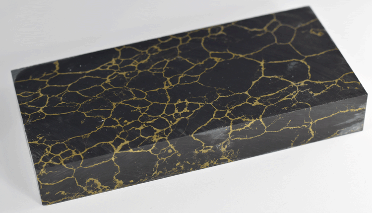 Black With Gold Matrix Tru-Stone Block - 0.75