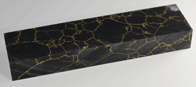 Black With Gold Matrix Tru-Stone Block - 0.8
