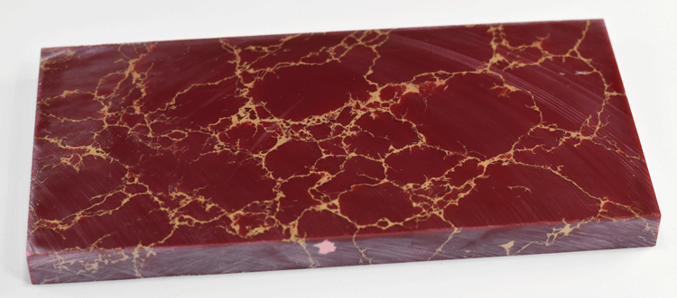 Red With Gold Matrix Tru-Stone Block - 0.4